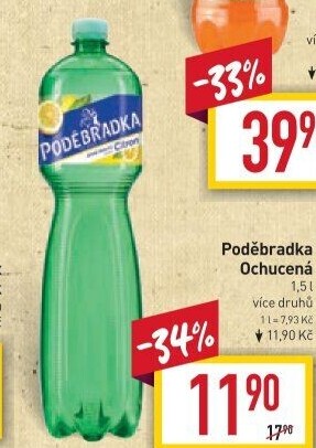 Ochucená voda Poděbradka