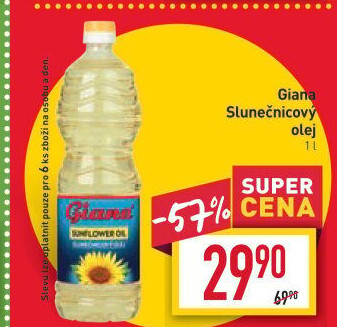 Slunečnicový olej Giana