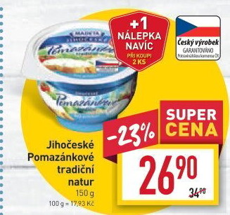 Tradiční pomazánkové Jihočeské Madeta