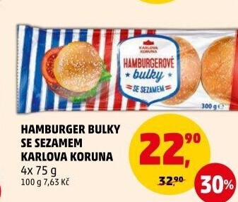 Bulky na hamburger Karlova Koruna