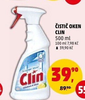 Čističe oken Clin