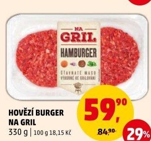 Hovězí burger Na gril Penny