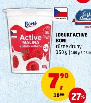 Jogurt ochucený Active Boni