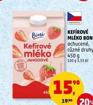 Kefírové mléko ochucené Boni