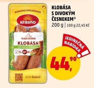 Klobása s divokým česnekem Krásno