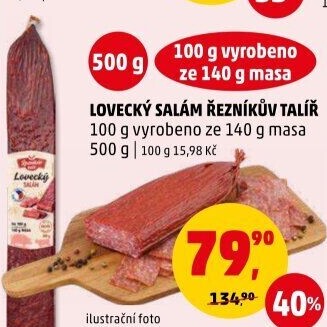 Salám lovecký Řezníkův talíř