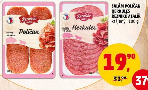 Salám Poličan Řezníkův talíř