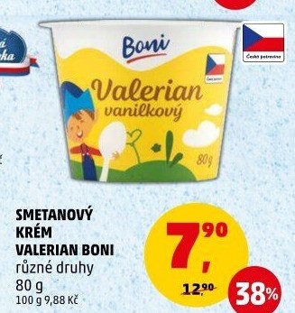 Smetanový krém Valerian Boni