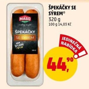 Špekáčky se sýrem Maso Příbram