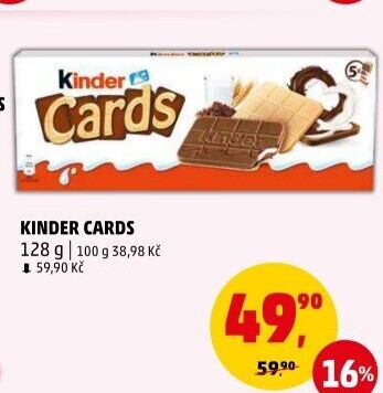 Sušenka s náplní Cards Kinder