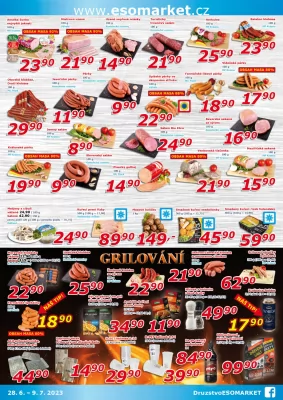akční leták ESO MARKET 28.6.2023-9.7.2023
