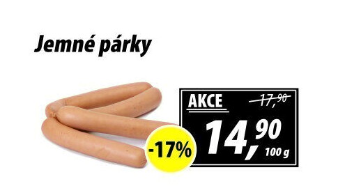 Párky jemné