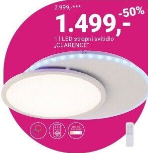 LED STROPNÍ SVÍTIDLO „CLARENCE“