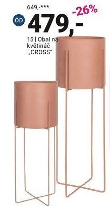 OBAL NA KVĚTINÁČ „CROSS“