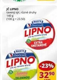 Tavený sýr Jihočeské Lipno Madeta
