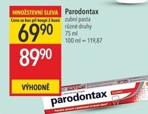 Pasta na zuby Classic bez fluoru Parodontax