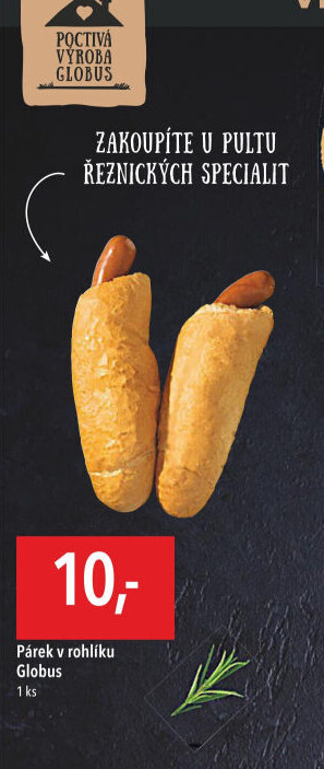 Párek v rohlíku Globus