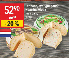 Sýr Gouda kozí ochucená Landana