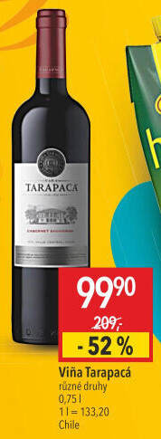 Víno Cabernet Sauvignon Viňa Tarapaca