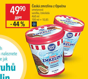 Zmrzlina v kelímku Česká zmrzlina z Opočna Bohemilk