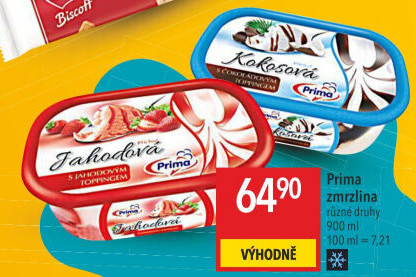 Zmrzlina ve vaničce Prima
