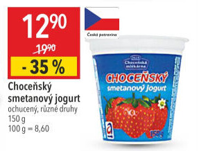 Jogurt smetanový ochucený Choceňský