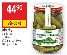 Okurky delikates Efko