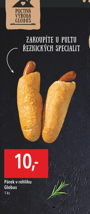 Párek v rohlíku Globus