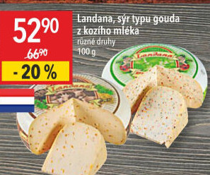 Sýr Gouda kozí ochucená Landana