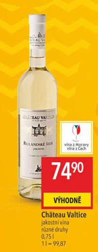 Víno Rulandské šedé Chateau Valtice