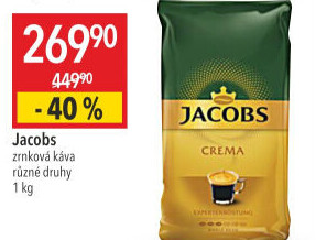Zrnková káva Crema Jacobs