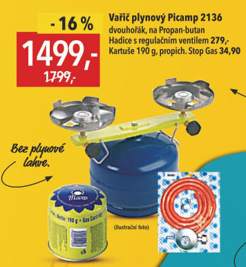 Plynový vařič Meva Picamp