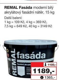Fasádní barva Fasáda Remal