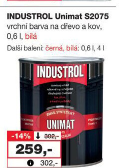 Nátěr na kov a dřevo Unimat Industrol