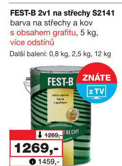 Nátěr na střechy i železo Fest - B 2v1