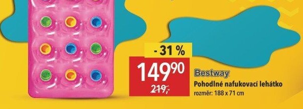 Nafukovací léhátko Bestway