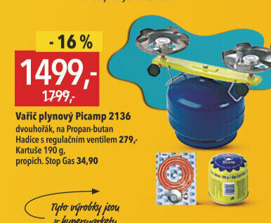 Plynový vařič Meva Picamp