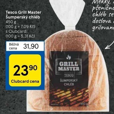 Chléb Šumperský Grill Master Tesco