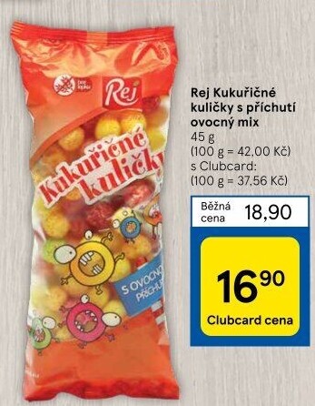 Kuličky kukuřičné bez lepku Rej