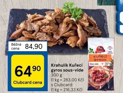 Kuřecí gyros sous vide Krahulík