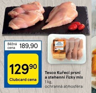 Kuřecí řízky mix Tesco