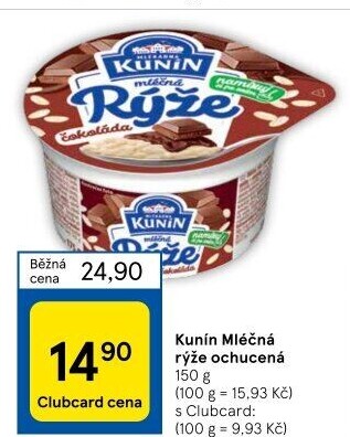Mléčná rýže Kunín