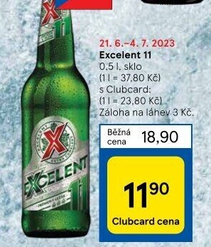 Pivo světlý ležák 11° Excelent