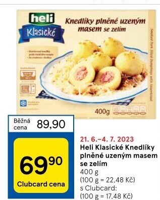 Plněné bramborové knedlíky se zelím Heli