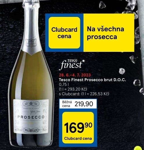 Prosecco brut DOC Tesco finest