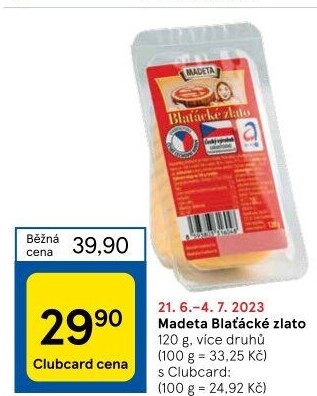 Sýr Blaťácké zlato Madeta