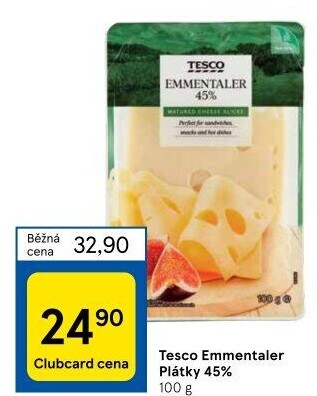 Sýr Ementál 45% Tesco