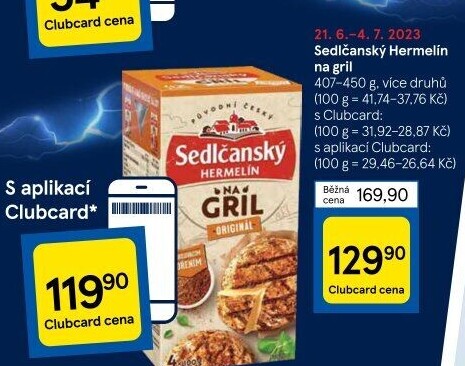 Sýr Hermelín na gril Sedlčanský