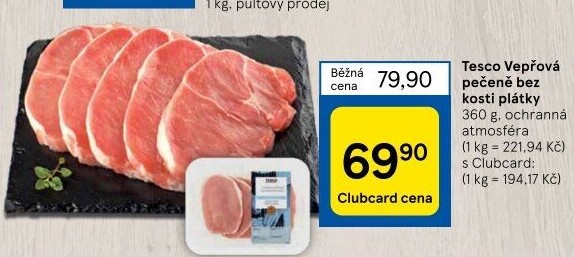 Vepřová pečeně bez kosti Tesco
