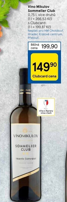 Vína Sommelier Club Víno Mikulov
